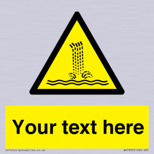 Custom warning artificial waterfall